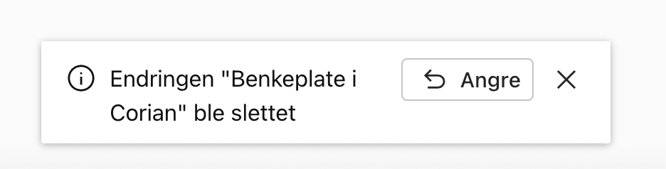 Ångra när du tar bort något